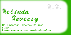 melinda hevessy business card